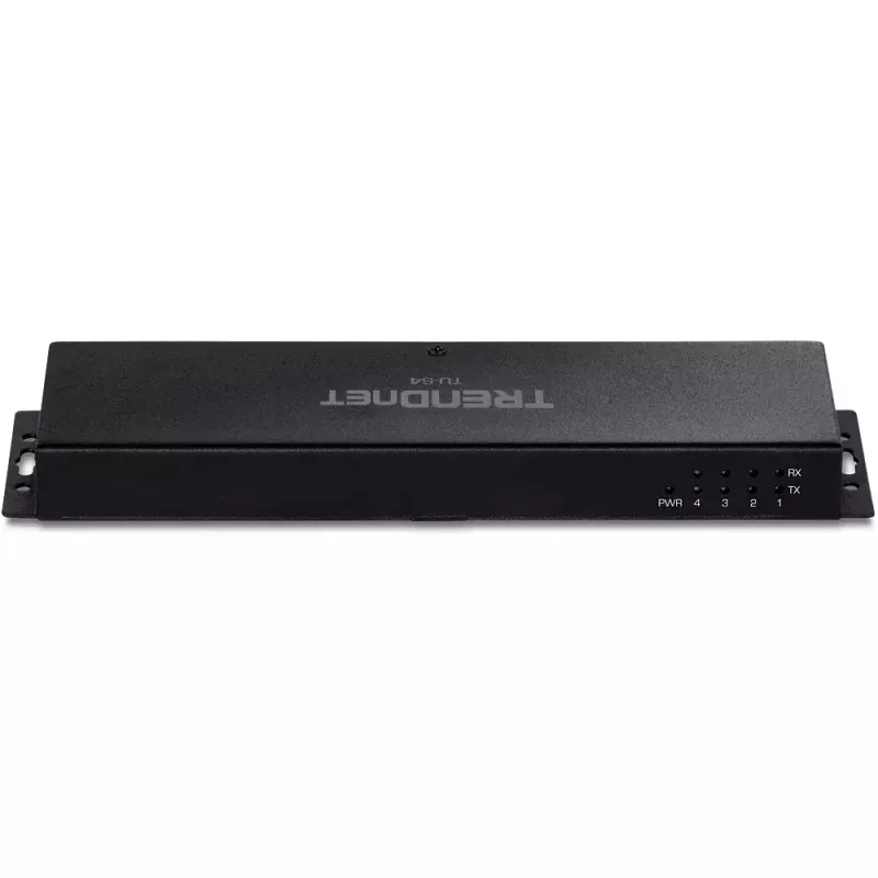 TRENDnet TU-S4 USB–RS-232 4 portu sērijas centrmezgls, melns