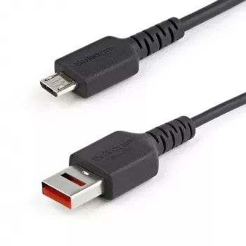 StarTech.com 3 pēdu (1m) Drošs Lādēšanas Kabelis – USB-A uz Micro USB Datu Bloķētājs, Tikai Lādēšanai