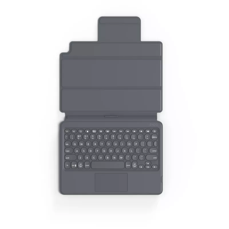 ZAGG Keyboard Pro Keys ar Trackpad — Apple iPad 10.2 — Melns/Pelēks — Vācu