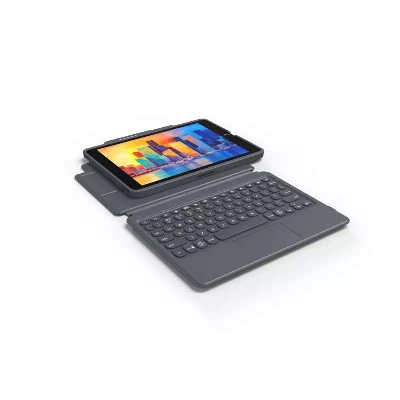 ZAGG Keyboard Pro Keys ar Trackpad — Apple iPad 10.2 — Melns/Pelēks — Vācu