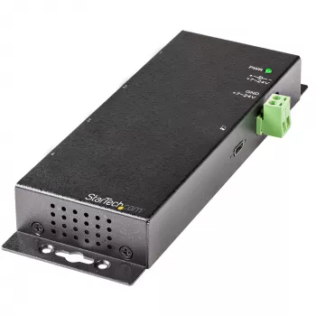 StarTech.com 4 portu USB-C centrmezgls 10Gbps - metāla industriālais USB-C centrmezgls - 2x USB-C un 2x USB-A - ESD aizsardzība - USB-C vai USB-A hosts - pašbarots, montējams USB 3.2 Gen 2 Type-C centrmezgls