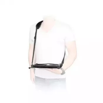 Plecu siksna Mobilis ERGONOMIC SHOULDER STRAP klēpjdatoram, melna, ar karabīni