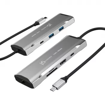 j5create JCD393 4K60 Elite USB-C 10Gbps Mini Dok, Space Grey