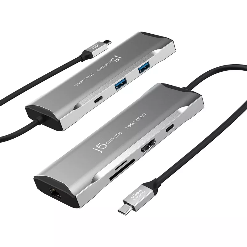 j5create JCD393 4K60 Elite USB-C 10Gbps Mini Dok, Space Grey