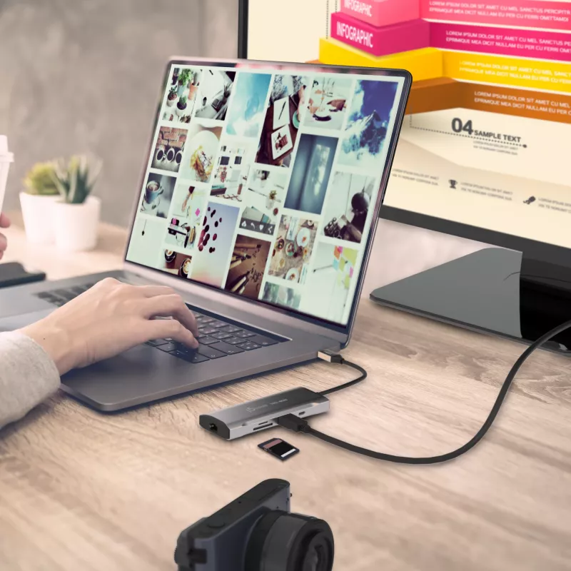 j5create JCD393 4K60 Elite USB-C 10Gbps Mini Dok, Space Grey
