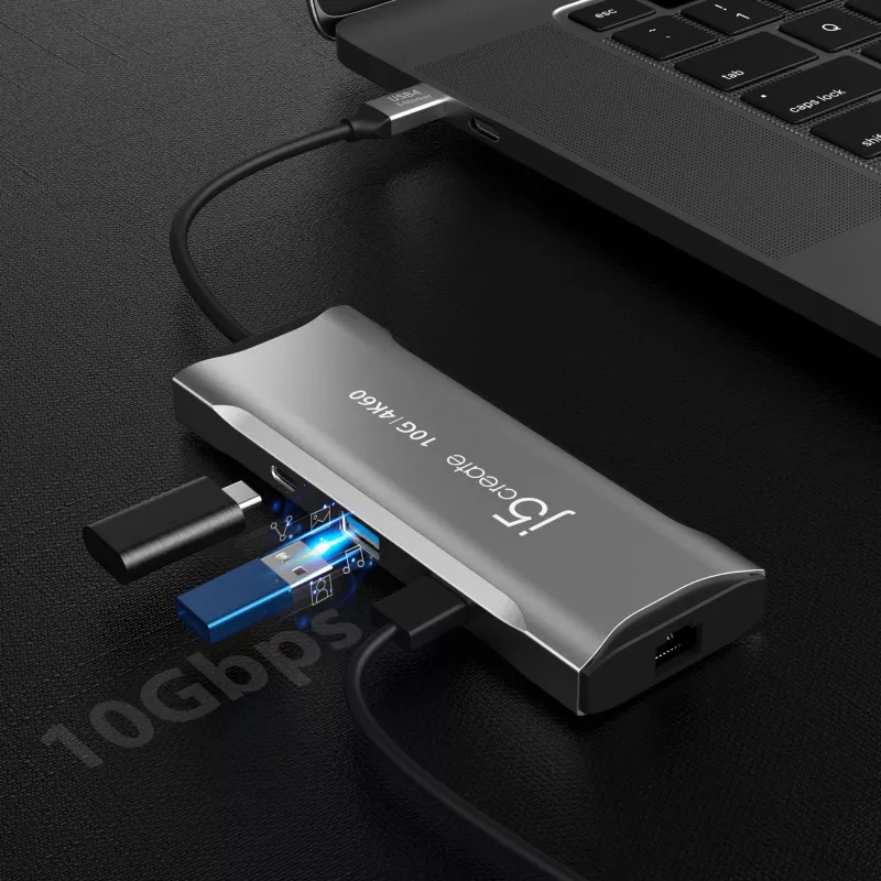 j5create JCD393 4K60 Elite USB-C 10Gbps Mini Dok, Space Grey