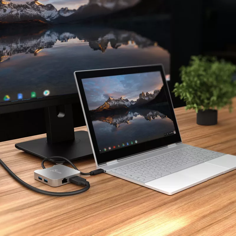 j5create JCD391 4K60 Elite USB-C® PD Daudzportu Pielāgotājs, Sudrabs