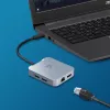 j5create JCD391 4K60 Elite USB-C® PD Daudzportu Pielāgotājs, Sudrabs
