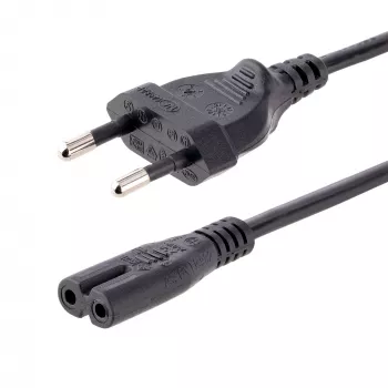 StarTech.com 3m Laptop strāvas vads, EU kontaktdakša uz C7, 2.5A 250V, 18AWG, Melns