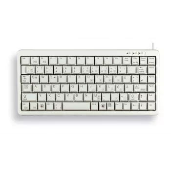 CHERRY kompaktā tastatūra G84-4100LCAGB-0, QWERTY, 83 taustiņi, USB/PS2, gaiši pelēka