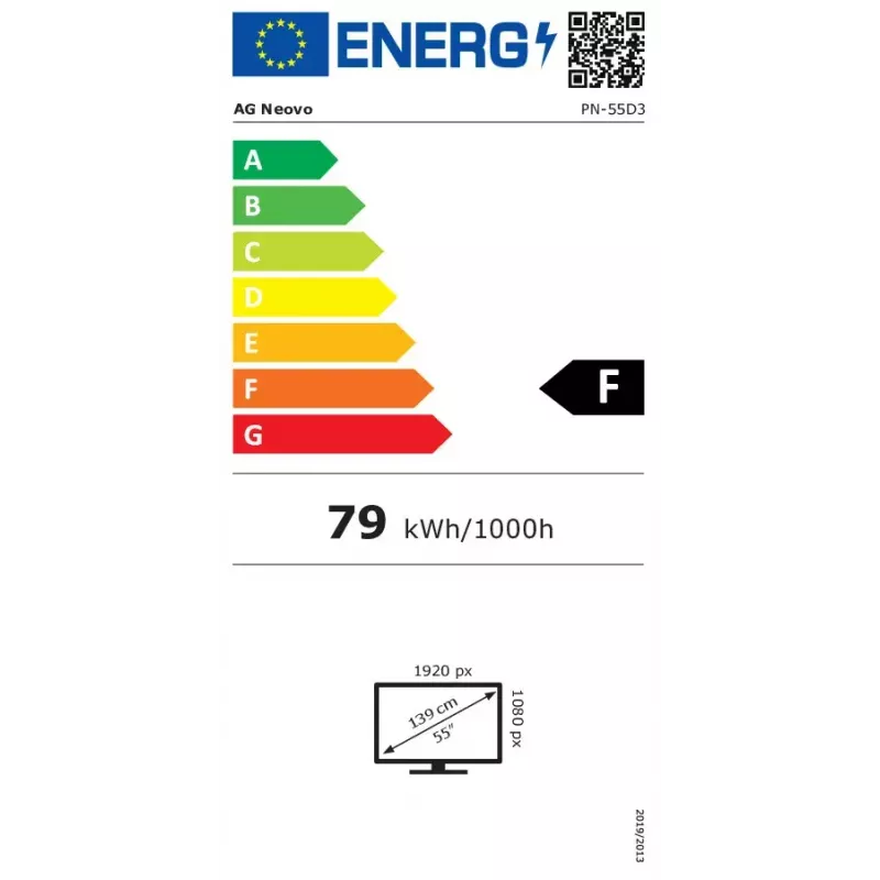AG Neovo 55 collu 1080p 500 Nitu īpaši šaura apmales video sienas displejs