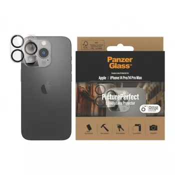 Aizsargstikls kameras lēcai PanzerGlass Apple iPhone 14 Pro / 14 Pro Max, izturīgs pret skrāpējumiem un triecieniem