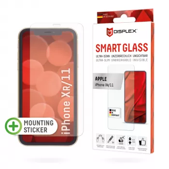 Displex Smart Glass (9H) Apple iPhone XR/11, montāžas uzlīme, nesalaužams, īpaši plāns, neredzams
