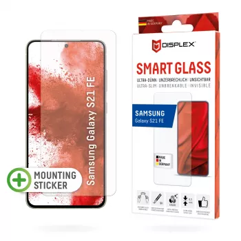 Displex Smart Glass (9H) Samsung Galaxy S21 FE, montāžas uzlīme, nesalaužams, īpaši plāns, neredzams