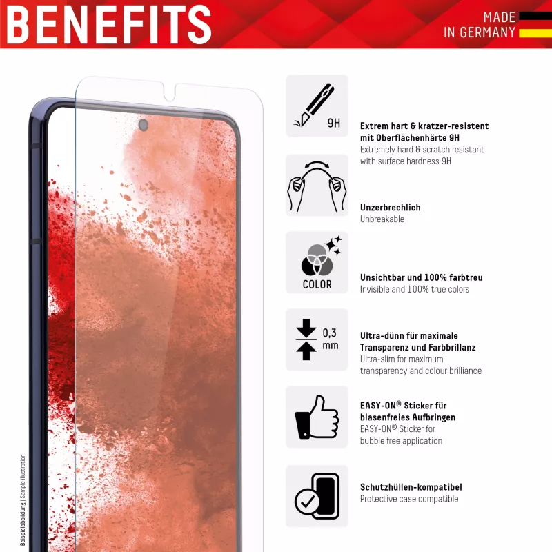 Displex Smart Glass (9H) Google Pixel 6a, Stikls ar montāžas uzlīmi, nesalaužams