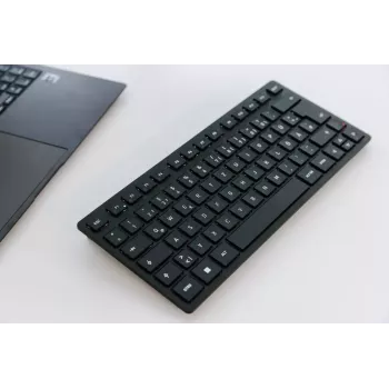 CHERRY KW 9200 MINI kompaktā tastatūra universāla USB + RF bezvadu + Bluetooth QWERTY Nordic melna