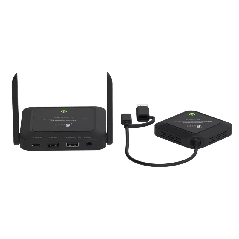 j5create JVW120 Bezvadu pagarinātājs USB™ kamerām, mikrofoniem, skaļruņiem, melns