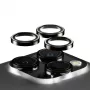 PanzerGlass® Hoops® Metāla Kameras Lēcas Aizsargs Melns iPhone 15 Pro | 15 Pro Max