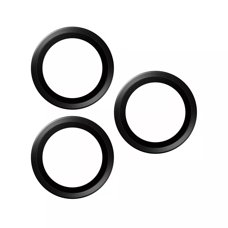 PanzerGlass® Hoops® Metāla Kameras Lēcas Aizsargs Melns iPhone 15 Pro | 15 Pro Max
