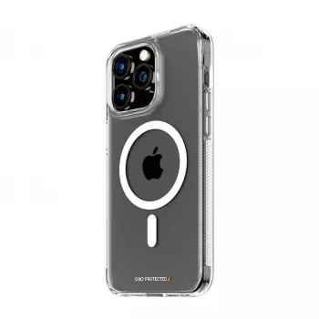 PanzerGlass® HardCase Caurspīdīgs ar Baltu MagSafe un D3O® iPhone 15 Pro Max