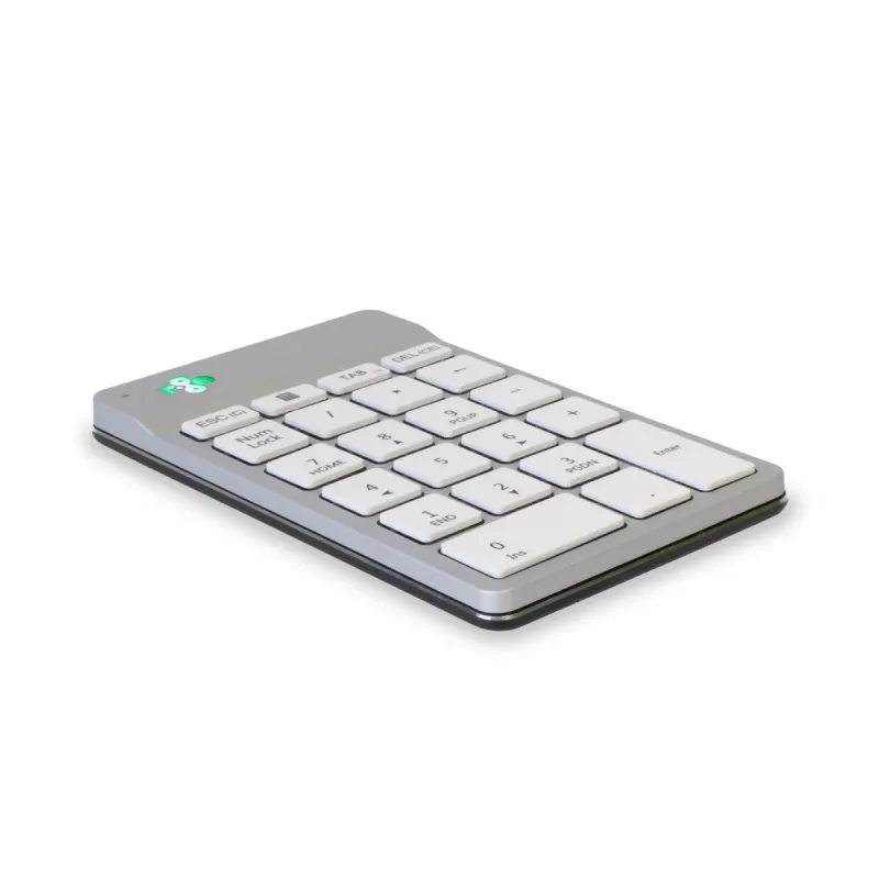 R-Go Tools Ciparu tastatūra R-Go Numpad Break, ergonomiska ciparu tastatūra ar pārtraukuma programmatūru, Bluetooth, balta