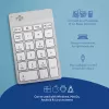 R-Go Tools Ciparu tastatūra R-Go Numpad Break, ergonomiska ciparu tastatūra ar pārtraukuma programmatūru, Bluetooth, balta