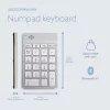 R-Go Tools Ciparu tastatūra R-Go Numpad Break, ergonomiska ciparu tastatūra ar pārtraukuma programmatūru, Bluetooth, balta