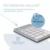 R-Go Tools Ciparu tastatūra R-Go Numpad Break, ergonomiska ciparu tastatūra ar pārtraukuma programmatūru, Bluetooth, balta