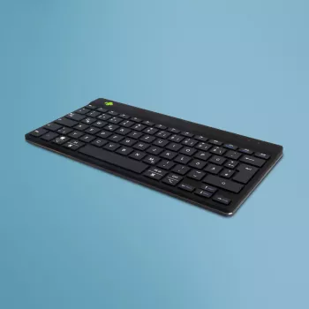 R-Go Tools Ergonomic tastatūra R-Go Compact Break, kompakta tastatūra ar pārtraukumu programmatūru, QWERTZ (DE), Bluetooth, melna