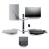 StarTech.com sienas montāžas darba stacija, VESA stiprinājums 32 collu monitoriem (10 kg), pilnībā artikulējams viena monitora stiprinājums un tastatūras paliktnis ar galddatora/PC kronšteinu, stāvēšanas galds
