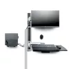 StarTech.com sienas montāžas darba stacija, VESA stiprinājums 32 collu monitoriem (10 kg), pilnībā artikulējams viena monitora stiprinājums un tastatūras paliktnis ar galddatora/PC kronšteinu, stāvēšanas galds