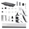 StarTech.com sienas montāžas darba stacija, VESA stiprinājums 32 collu monitoriem (10 kg), pilnībā artikulējams viena monitora stiprinājums un tastatūras paliktnis ar galddatora/PC kronšteinu, stāvēšanas galds