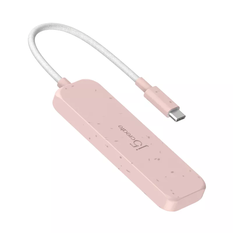 USB-C HUB j5create JCH342ER-N 4-Port Type-C Type-A Gen 2 10 Gbit/s Roza