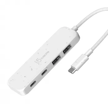 j5create JCH342EW videi draudzīgs USB-C uz 4 portu Type-C un Type-A Gen 2 centrmezgls