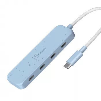 USB-C Hubs j5create JCH345EC-N 4 portu Type-C Gen 2 10000 Mbit/s