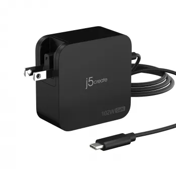 j5create 102W GaN PD USB-C 2 Portu Lādētājs ar Maināmiem Kontaktdakšiem