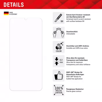 Displex Smart Glass (9H) Xiaomi Redmi 13C, montāžas uzlīme, nesalaužams
