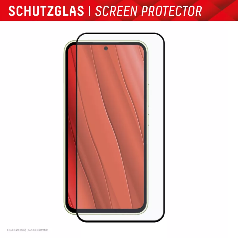 Displex Full Cover ekrāna aizsargstikls (10H) Samsung Galaxy A35/A55 5G, ar Eco montāžas rāmi, pilns pārklājums