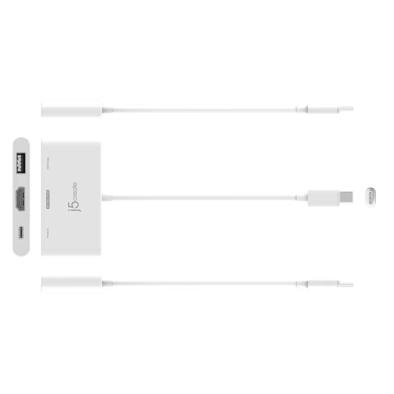 j5create JCA399 USB-C uz HDMI 4K144Hz & USB 3.2 ar Power Delivery 100W, Melns