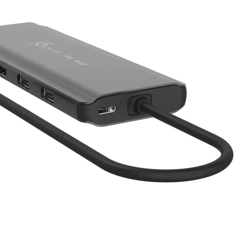 j5create JCD398 USB-C® Dual 4K HDMI™ 10Gbps Mini Dokstacija, Melna