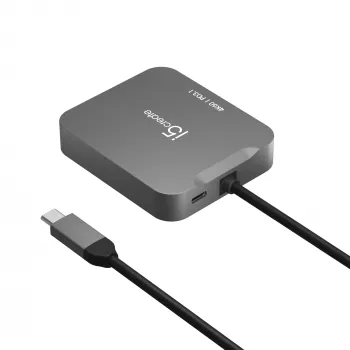 j5create JCD3191 4K60 Elite USB-C ceļojumu adapteris, melns