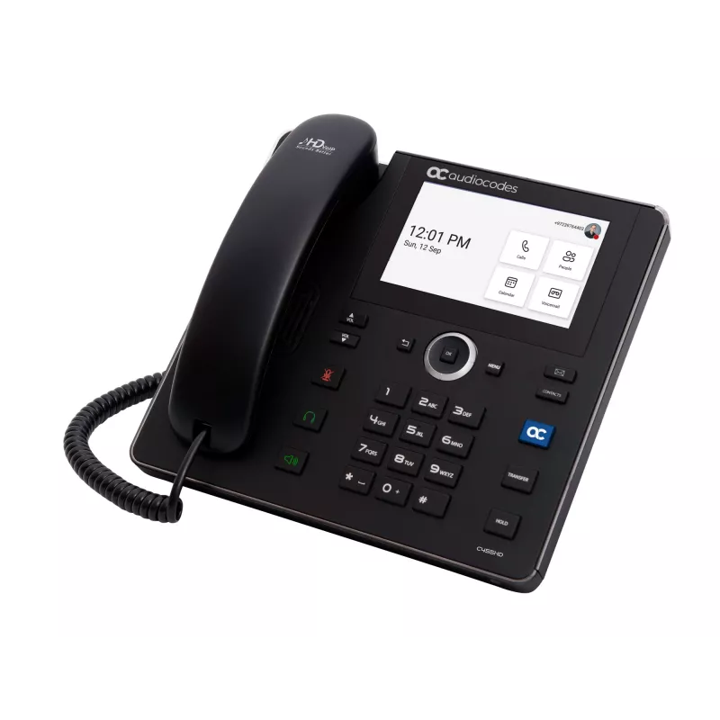 AudioCodes Teams C455HD IP telefons PoE GbE melns