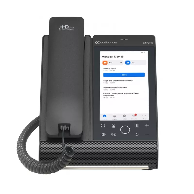 IP telefons AudioCodes Teams C470HD PoE GbE Vadu klausule Android