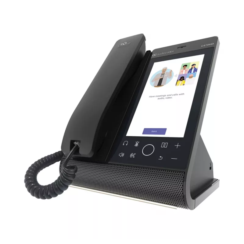 IP telefons AudioCodes Teams C470HD PoE GbE Vadu klausule Android