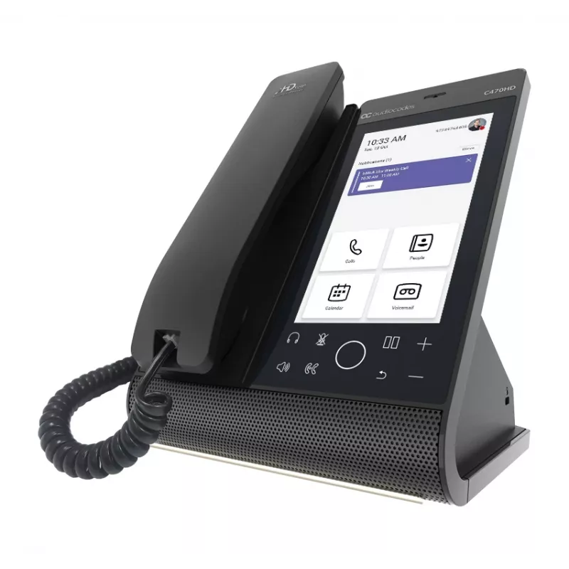 IP telefons AudioCodes Teams C470HD PoE GbE Vadu klausule Android