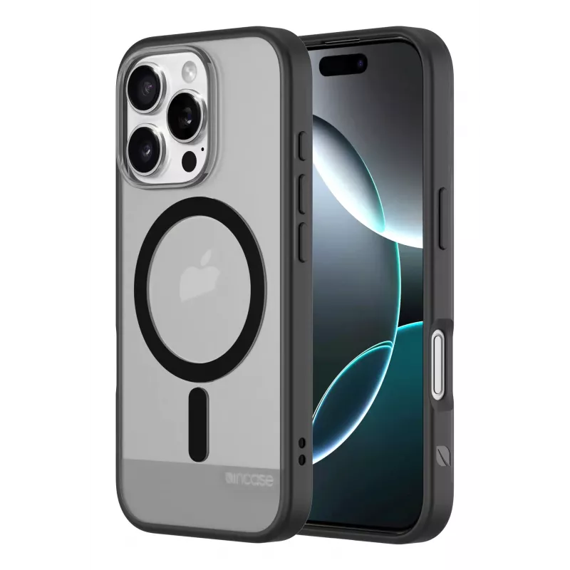 Incase INPH190402-BLK Slim apvalks iPhone 16 Pro ar MagSafe, melns
