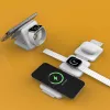 j5create Qi2 3-in-1 magnētiskā ceļojumu bezvadu uzlādes stacija, iekštelpām, USB ātrā uzlāde, balta