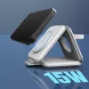 j5create Qi2 3-in-1 magnētiskā ceļojumu bezvadu uzlādes stacija, iekštelpām, USB ātrā uzlāde, balta