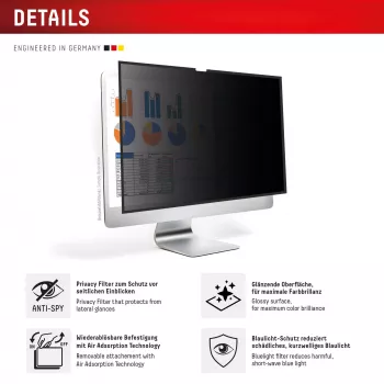 Displex PRIVACY SAFE noņemams divvirzienu privātuma filtrs iMac 24 collu M1 (2021)/ M3 (2023)/ M4 (2024)
