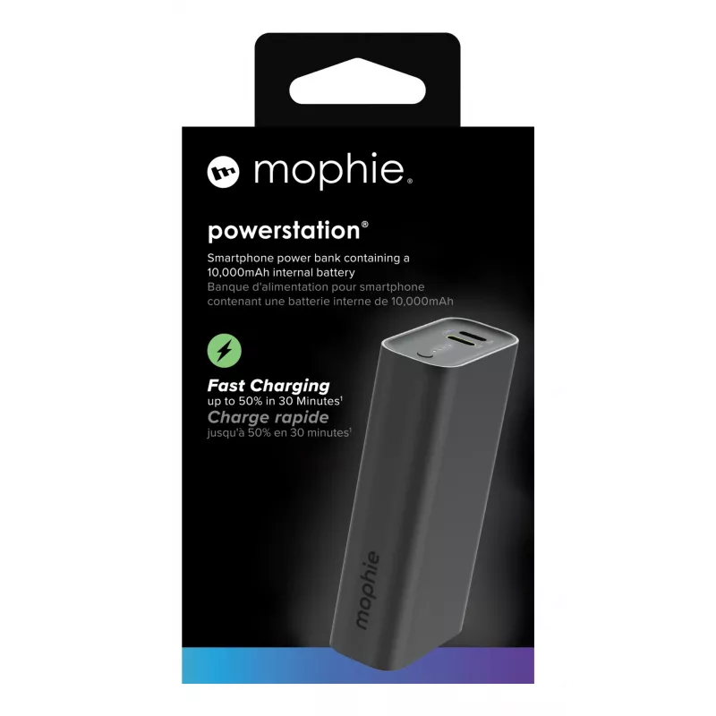 Power Bank mophie Powerstation 10000 mAh Melns 2 USB Type-C
